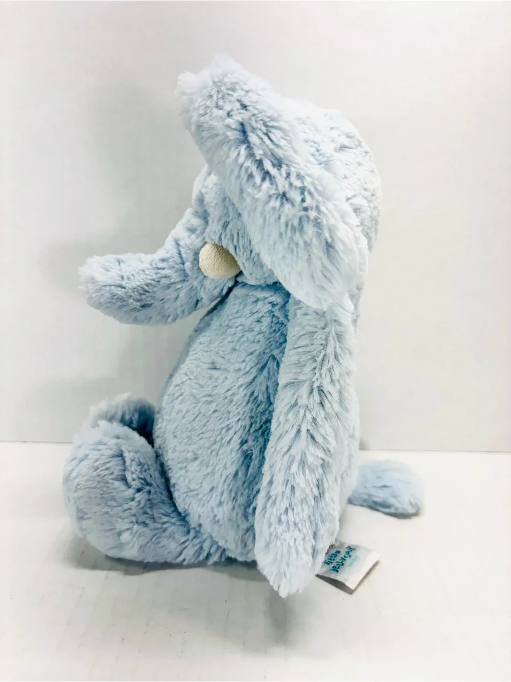 Jellycat 12” Light Blue Bashful Elephant Plush Chime Rattle Stuffed Animal